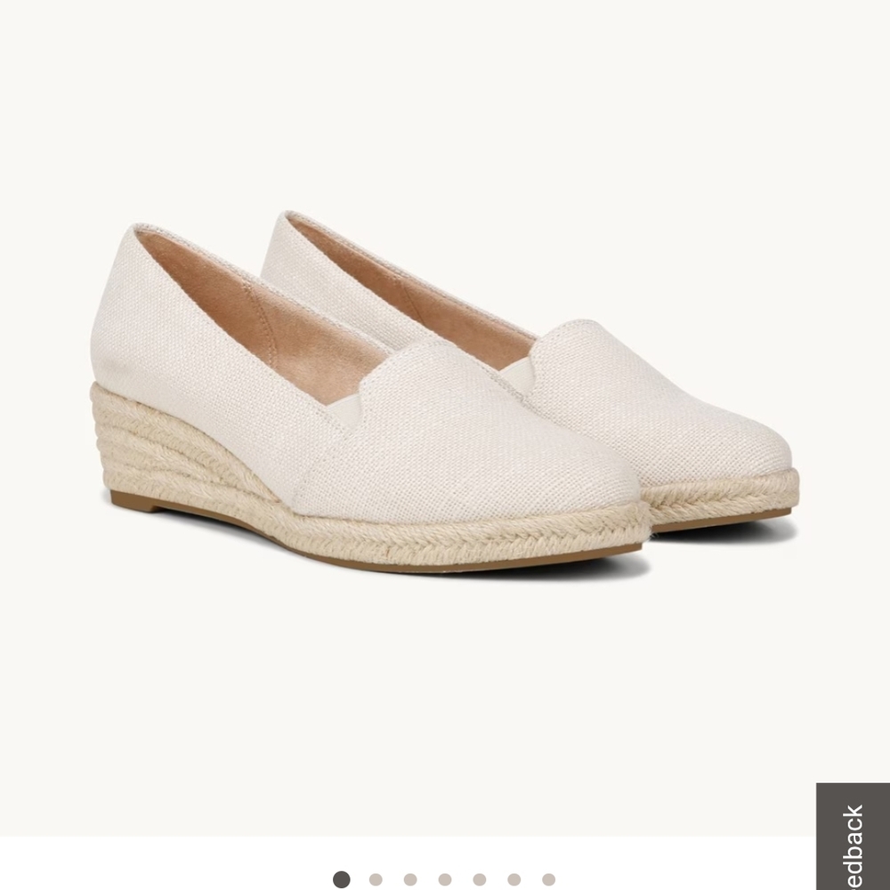 BRAND NEW Life Stride Cream Wedge Espadrilles